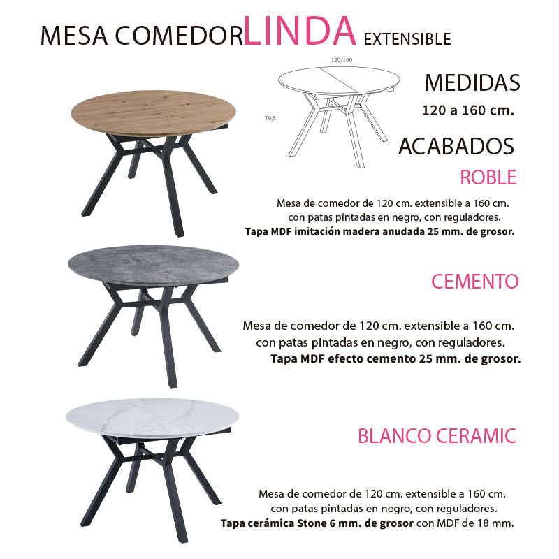 Mesa de comedor Linda