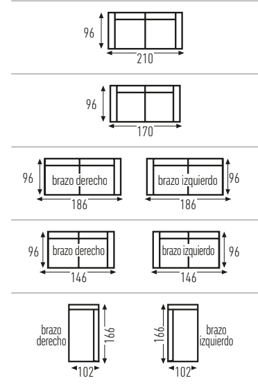 Zaira byggbar soffa