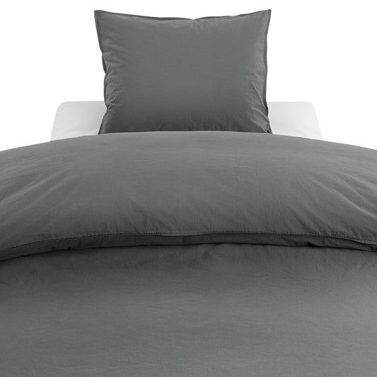 Duvet cover set Percale graphite 150x210