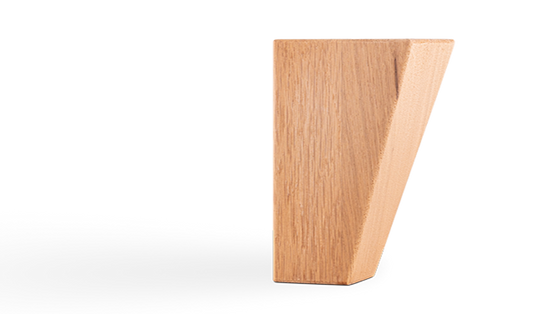 Pata de cama de madera curvada cónica - paquete de 4