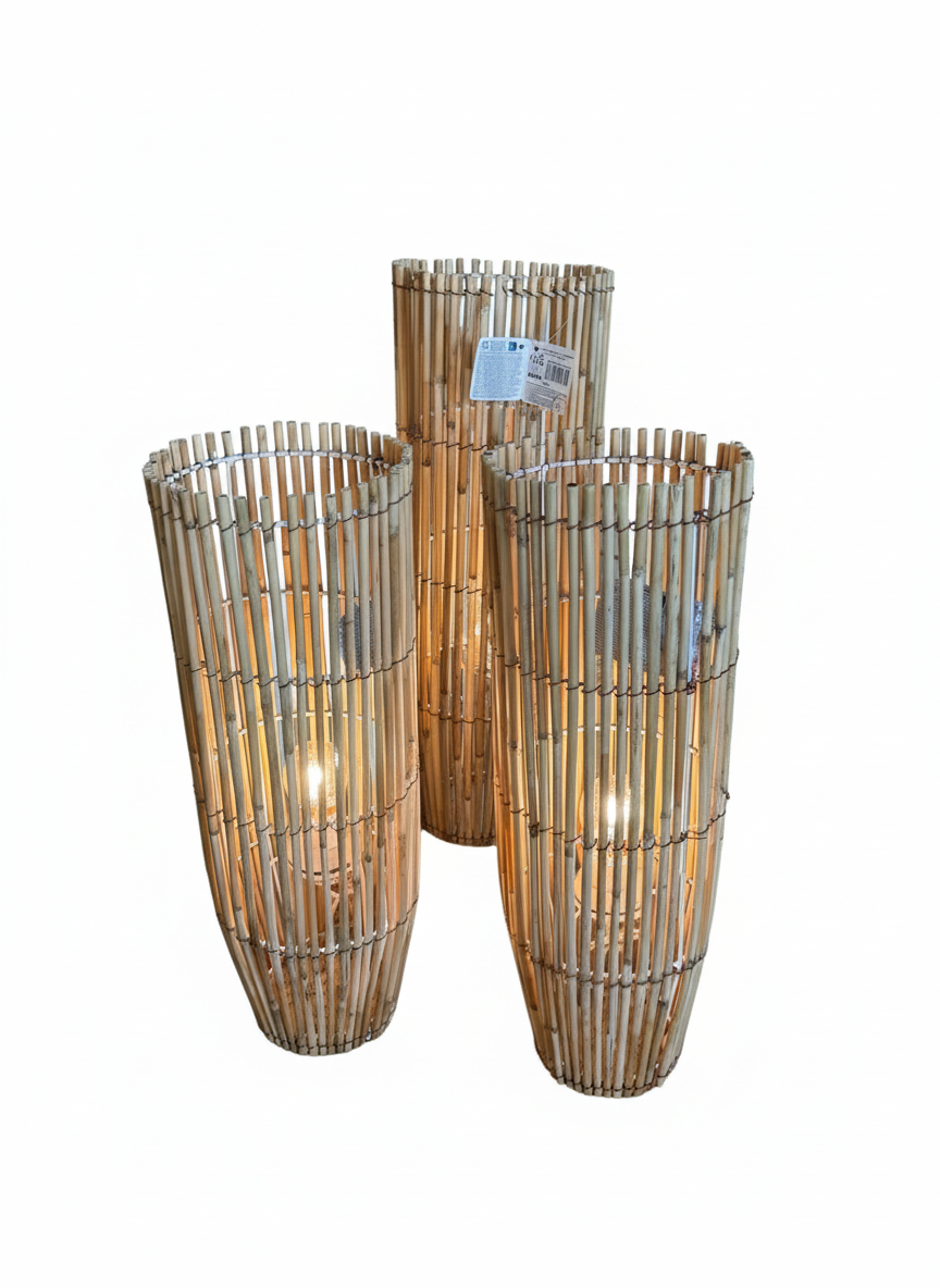 Lina golvlampa bambu