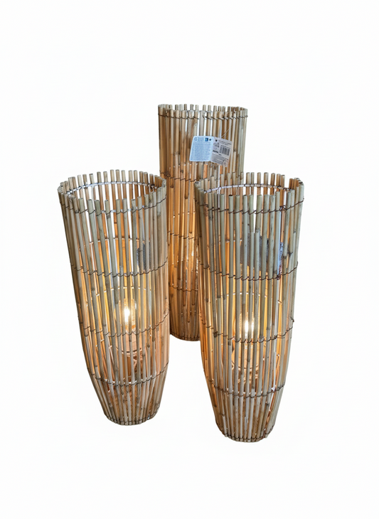 Lina golvlampa bambu