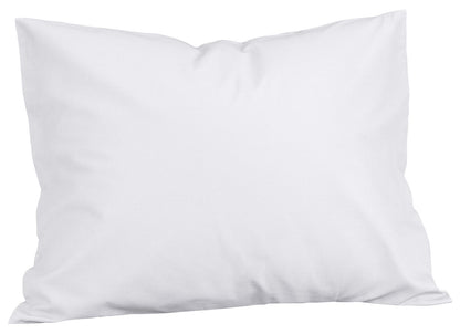 Funda de almohada de algodón blanca