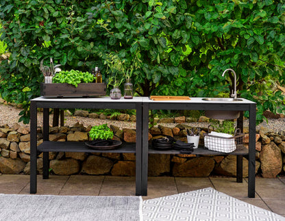 Holma Outdoor kitchen bench section with sink