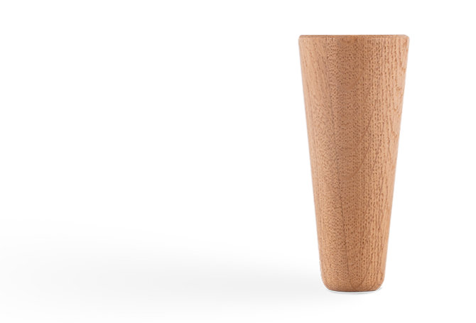 Round wooden leg - 4 pack