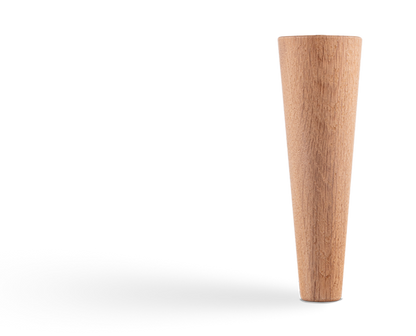 Pata de madera redonda - paquete de 4