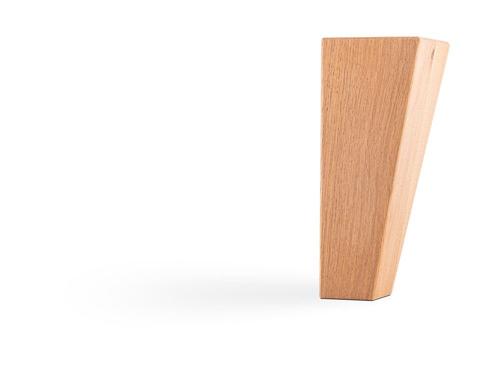 Pata de cama de madera curvada cónica - paquete de 4